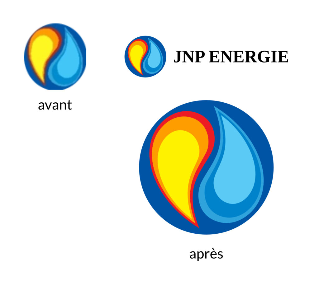 Logotype avant-après